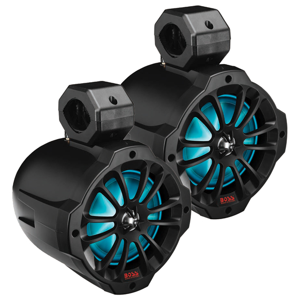 Boss Audio 6.5" Amplified Wake Tower Multi-Color Illuminated Speakers - Black B62RGB